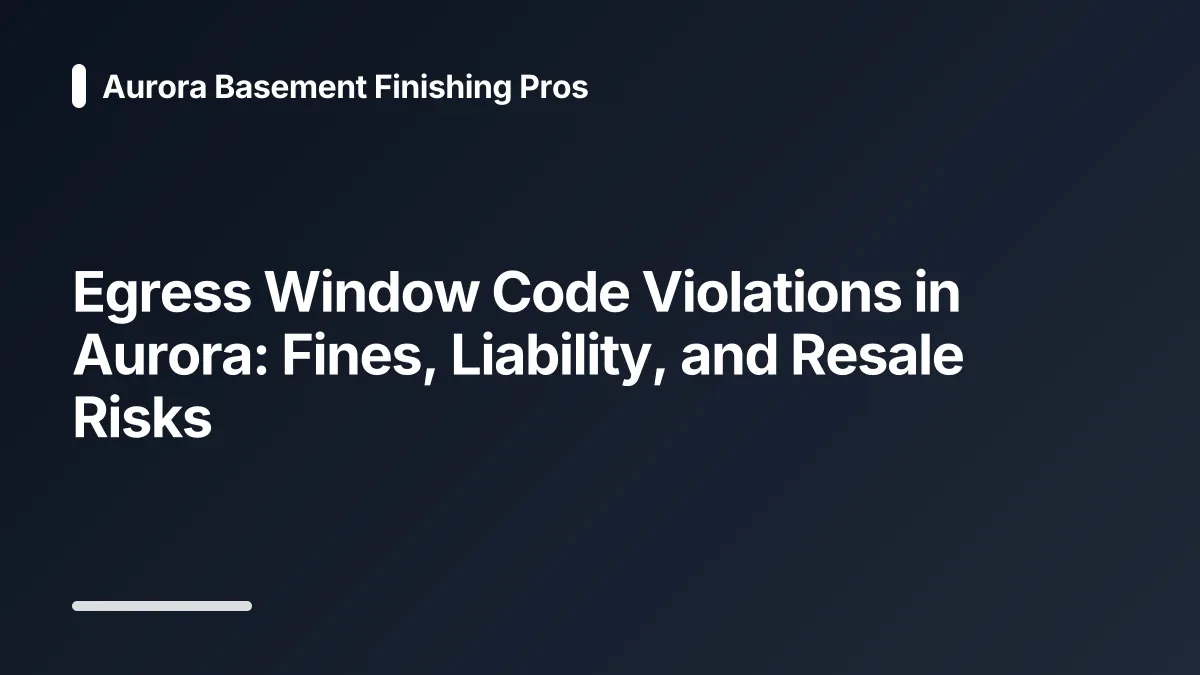 egress window violation cost