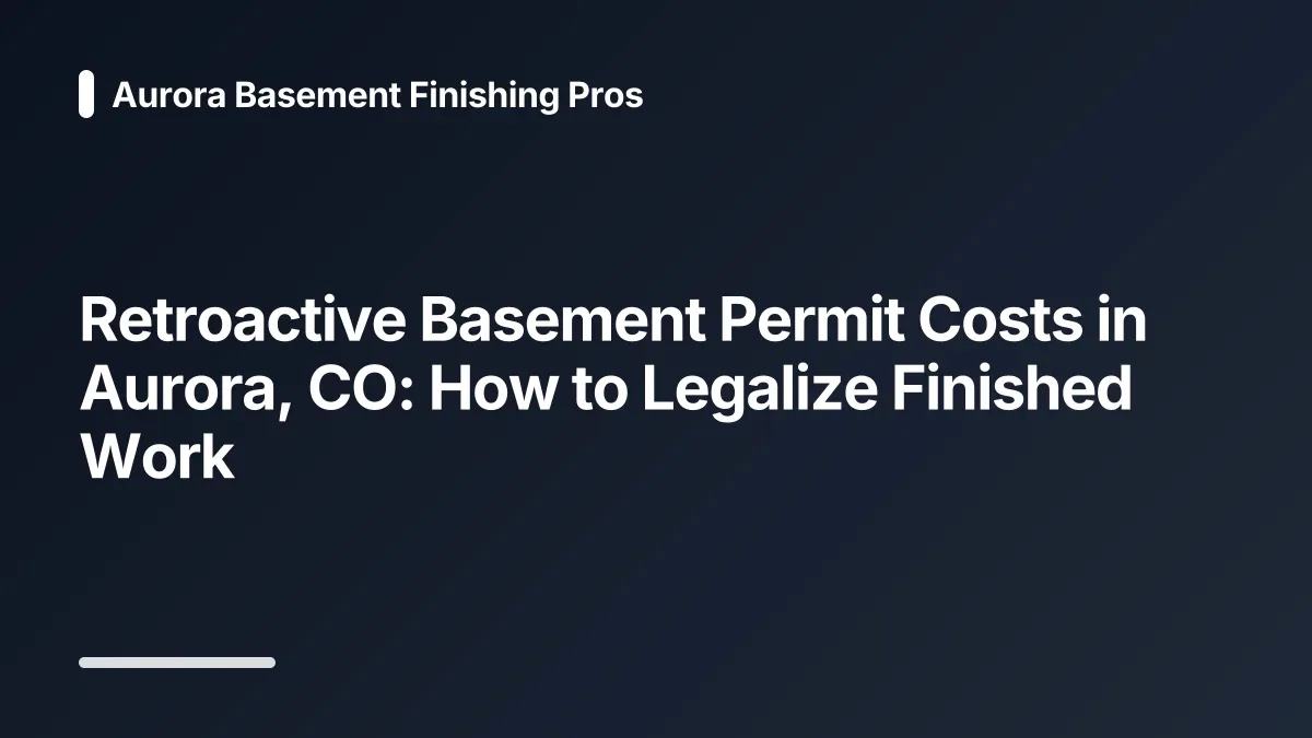 retroactive basement permit cost
