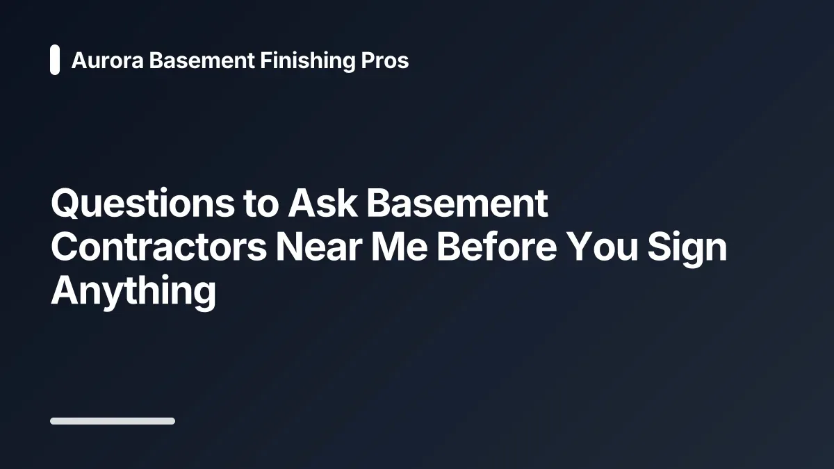 basement contractors near me